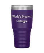 World&#39;s Greatest Colleague - 30oz Insulated Tumbler - Purple - £25.39 GBP