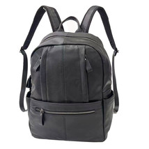 Genuine Leather Backpack Men&#39;s High-End 15-Inch Bag Computer Backpack Black Catt - £87.70 GBP