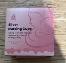 Original 999 Pure Silver Nursing Cups with Silicone Pads NEW - £33.48 GBP