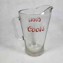 Vintage Coors Banquet Beer Pitcher 1970s Clear Heavy Glass Pitcher - $17.96
