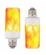 LED Flame Effect Light Bulb 4 Modes Flame Lights Bulbs E27 Base Fire Lig... - £12.92 GBP