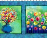 23.5&quot; X 44&quot; Panel Spring Panel A Year of Art Floral Cotton Fabric Panel ... - $9.76