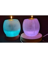Selenite Candle Holder -Decorative Premium Polished Crystal - $645.24 MXN