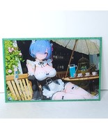 Rem Waifu Card Anime Green Glitter Girl Wall Art Oversized Board A5 - €19,60 EUR