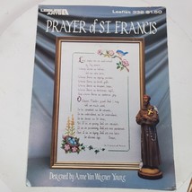 Vintage 1984 Prayer of St Francis by Leisure Arts Counted Cross Stitch L... - $16.83