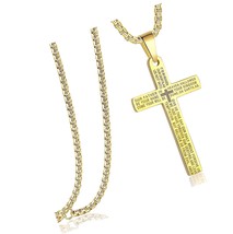 Rehoboth Stainless Steel Lord&#39;s Prayer Cross Pendant or - £40.39 GBP