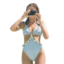 High Waist Monokini Women Backless Beachwear Sexy Lady Swimsuits Ruffel ... - £17.92 GBP
