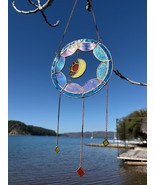 Handcrafted Stained Glass Sun &amp; Moon Suncatcher, Sun themed gift, hangin... - €118,12 EUR