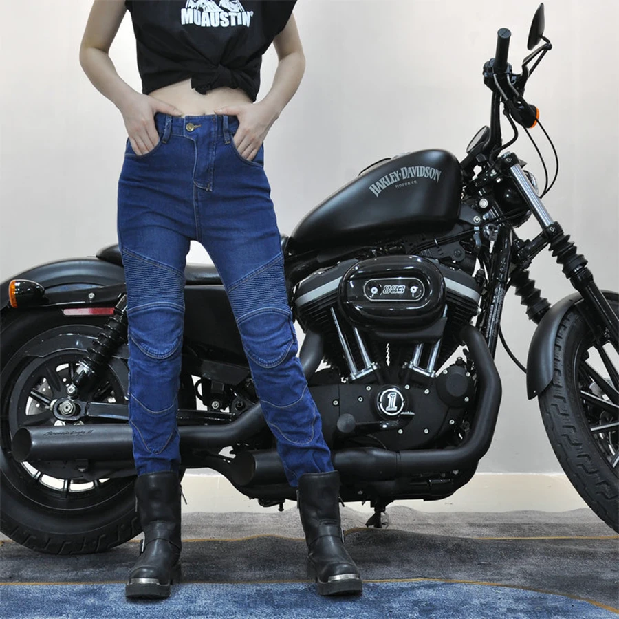 VOLERO 2024 New Motorcycle Jeans Women Upgrade Silicone Protector Detach... - $62.25+