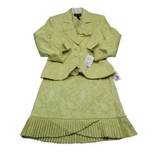 Camille La Vie Suit Skirt Womens 2 Yellow Blazer Pleated Bottoms 2 Piece... - £28.37 GBP