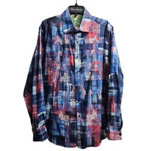 Robert Graham Pinic Sport Abstract Geometric Print Button-Down Shirt XL - $98.99