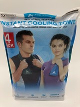 Arctic Cool Instant Cooling Towel (2) Grey (2) Blue UPF 50+ (4 Pack) - £11.83 GBP