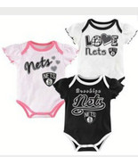 Brooklyn Nets Baby Girls 3 Pack Bodysuit Set 3-6 Months NWT NBA Toddler ... - £10.98 GBP