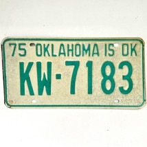 1975 United States Oklahoma Kiowa County Passenger License Plate KW-7183 - £14.70 GBP