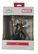 Hallmark Disney Marvel AVENGERS LOKI 3.5&quot; Boxed Christmas Tree Ornament NEW - £7.06 GBP