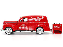 1940 Ford Sedan Cargo Van Red Pause... Go Refreshed Coca-Cola w Vending Machine - £45.45 GBP