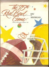 1989 Rose Bowl Game Program 75th USC Michigan - £42.37 GBP