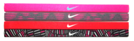 NEW Nike Girl`s Assorted All Sports Headbands 4 Pack Multi-Color #9 - £13.76 GBP
