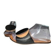 The Palatines Caeleste Slide Sandal in Black and Tan Size 6 Leather Circ... - $54.26