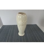 LENOX ROSE BLOSSOM VASE 7.5&quot; IVORY WITH GOLD TRIM  NO BOX  - $6.73 CAD