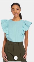 Women&#39;s XL Flutter Sleeve Tank Top A New Day Light Blue  - €8,52 EUR
