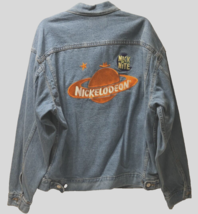 $99 Nickelodeon Nick at Night Cartoons Studio Vintage 90s Blue Denim Jacket XL - £94.77 GBP