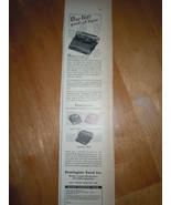 Vintage Remington Typewriter Print Magazine Advertisement 1937 - $5.45 CAD