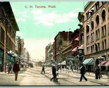 C Street View Tacoma Washington WA 1910 DB Postcard I9 - $6.88