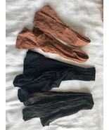 Vintage Cantrece Stockings Suntan &amp; Black Lot 4 Pairs - $35.96