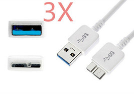 3X 0.45m USB 3.0 A Male Micro USB 3.0 Cable For Toshiba External Hard Drive Disk - £7.87 GBP