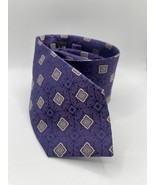 MENS JOS A BANK SIGNATURE COLLECTION TIE 100% SILK PURPLE GEOMETRIC - $20.00