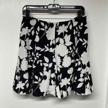 Banana Republic Womens Black White Floral A Line Trumpet Knee Length Skirt 6 - £20.33 GBP