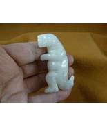 Y-DIN-TY-722 white Quartz T-REX Tyrannosaurus DINOSAUR gemstone carving ... - $24.05 CAD