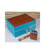 Brizard Mini Airflow Positano Humidor with Table Lighter  8.5&quot; x 6.75&quot; x... - $850.00