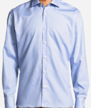 Bertigo Blue  White Plaids Cotton Fancywork Men Dress Shirt Size 5 / XL - £74.46 GBP