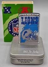 VINTAGE 1997 NFL Detroit LIONS Chrome Zippo Lighter #449 - NEW in PACKAGE  - $46.74