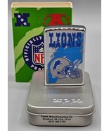 VINTAGE 1997 NFL Detroit LIONS Chrome Zippo Lighter #449 - NEW in PACKAGE  - £36.75 GBP