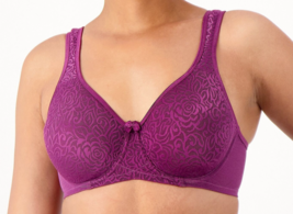 Breezies Wild Rose Lace Seamless Underwire Bra- Bordeaux, 40B - £19.78 GBP