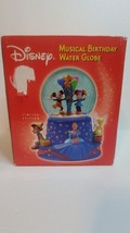 Disney Musical Birthday Snow Water Globe Limited Edition 100 Birthday Hallmark  - $29.88