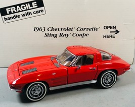 Franklin Mint 1963 Chevrolet Corvette Red Sting Ray Coupe Split Window 1:24 - $59.35