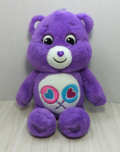 Care Bears Share Bear 13" plush teddy Basic Fun purple pink blue lollipo... - $9.89