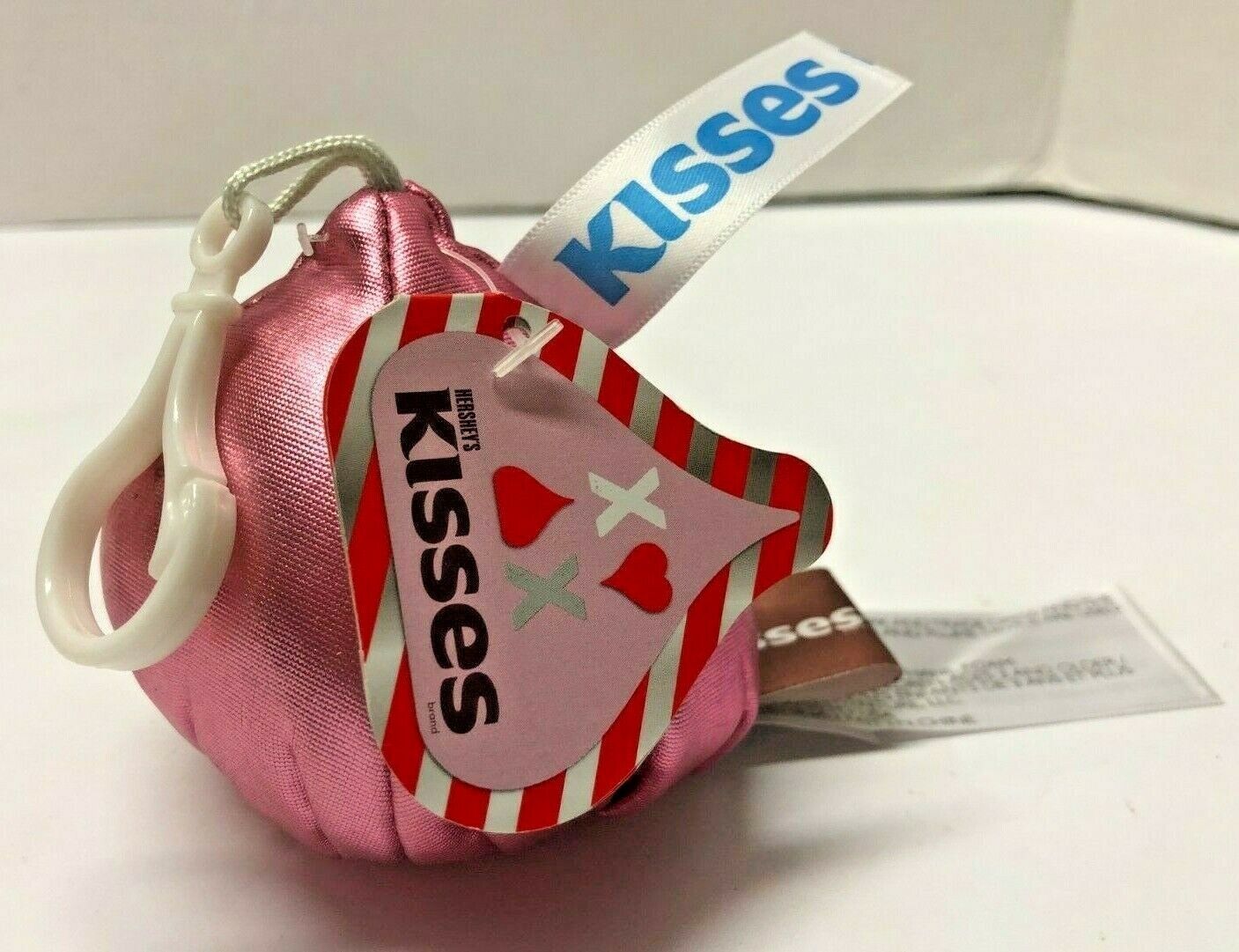 Hershey&#39;s Kisses PINK VALENTINE 3&quot; Plush Clip - $4.95