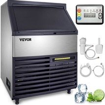 VEVOR 110V Commercial Ice Machine 440LBS/24H with 77LBS Bin, Full Cube, LED Pane - £1,746.07 GBP