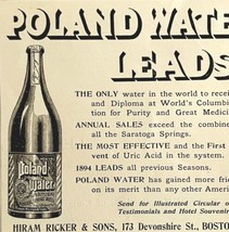 Poland Spring Leads 1894 Advertisement Victorian Portland Maine Water ADBN1mm - £19.92 GBP