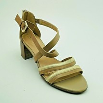 GEOX Respira Womens Shoes Size 11M Tan Leather Heels Sandals NWOB - £35.91 GBP