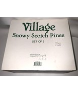 Dept 56 Village Snowy Scotch Pines Set Of 3 Trees Winter Christmas Decor... - $33.94 CAD
