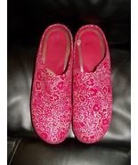 GAP RED FLORAL PRINT UPPER LEATHER CLOG SHOES SIZE 6 WOMEN&#39;S EUC - €24,49 EUR