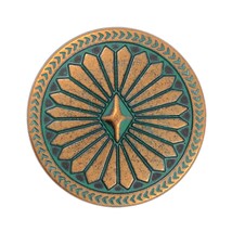 10 Pieces Diamond Flower Metal Shank Buttons. 25Mm (1 Inch) (Copper Green) - £20.44 GBP