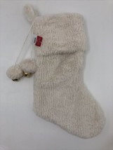 20-Inch Faux-Fur Christmas Stocking with Pompom Bells from Wondershop™ - £14.36 GBP