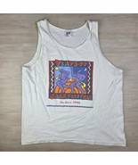 Vintage Playboy Jazz Festival  On Tour 1994 Tank Top White Abstract Art ... - €42,39 EUR